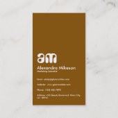 Chic Gold Marble 名刺 (裏面)