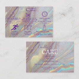 Chic Gold Marble Professional Candle Care 名刺