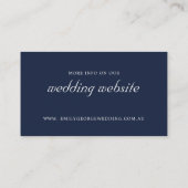 CHIC GOLD NAVY UNDERWATER SEA FISH WEDDING WEBSITE 名刺 (裏面)