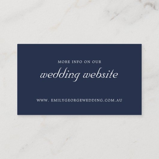 CHIC GOLD NAVY UNDERWATER SEA FISH WEDDING WEBSITE 名刺 (裏面)