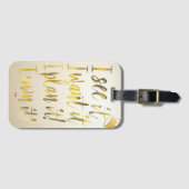 Chic Gold Script Typography Motivational Text  ラゲッジタグ (正面横)