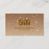 Chic Gold Sparkle Business 名刺 (正面)