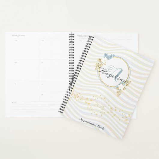 Chic Golden Appointment Book 2025 Monogram Planner プランナー手帳 (ディスプレー)