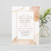 Chic Golden Dots驚きの抽象芸術ユニークパーティー 招待状 (スタンド正面)