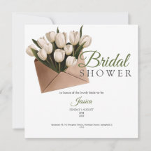 Chic Golden roses bridal shower party invitation