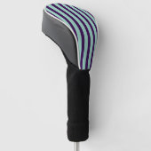 Chic Golf Head Cover with Bold Stripe Design ゴルフヘッドカバー (アングル)