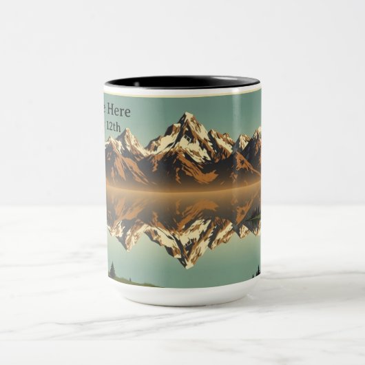 Chic Grand Teton Wildlife & Peak Custom マグカップ (中央)
