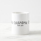 Chic Grandma Established Personalize Name Year コーヒーマグカップ (中央)