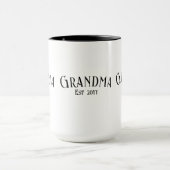 Chic Grandma Established Personalize Name Year マグカップ (中央)