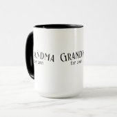 Chic Grandma Established Personalize Name Year マグカップ (正面左)