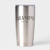 Chic Grandma Established Personalize Name Year 保温保冷タンブラー (正面)
