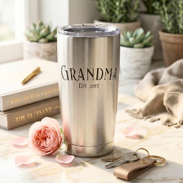 Chic Grandma Established Personalize Name Year 保温保冷タンブラー