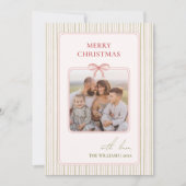 Chic Grandmillennial Coquette Christmas 2 Photo シーズンカード (正面)