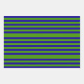 Chic Grass Green and Blue Hues Wrapping Paper ラッピングペーパーシート (正面2)