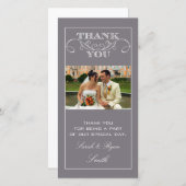 Chic Gray 結婚's Thank You Photo Card サンキューカード (正面/裏面)