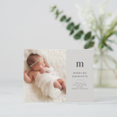 Chic Gray 1-Photo Birth発表 ポストカード (スタンド正面)