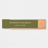 Chic Green Professional Modern Plain Minimalist サインプレート (正面)