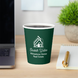 Chic Green Real Estate Company Custom Realtor 紙コップ