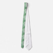Chic Green Shamrocks Faux Patchwork Necktie ネクタイ (裏面)