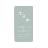 Chic Green Wedding ラベル (正面)