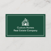 Chic Green White Real Estate Company House 名刺 (裏面)