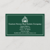 Chic Green White Real Estate Company House 名刺 (正面)