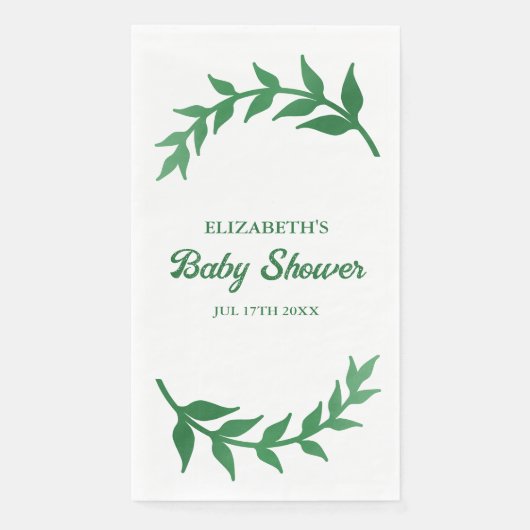 Chic Greenery Baby Shower (正面)