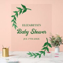 Chic Greenery Baby Shower アクリルサイン