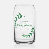 Chic Greenery Baby Shower ガラス缶 (正面)
