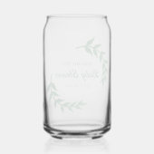 Chic Greenery Baby Shower ガラス缶 (裏面)