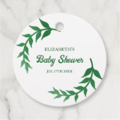 Chic Greenery Baby Shower フェイバータグ (正面)