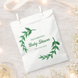 Chic Greenery Baby Shower フェイバーバッグ