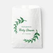 Chic Greenery Baby Shower フェイバーバッグ (正面)