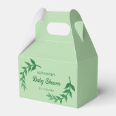 Chic Greenery Baby Shower フェイバーボックス (正面サイド)