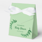 Chic Greenery Baby Shower フェイバーボックス (正面サイド)
