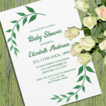 Chic Greenery Baby Shower