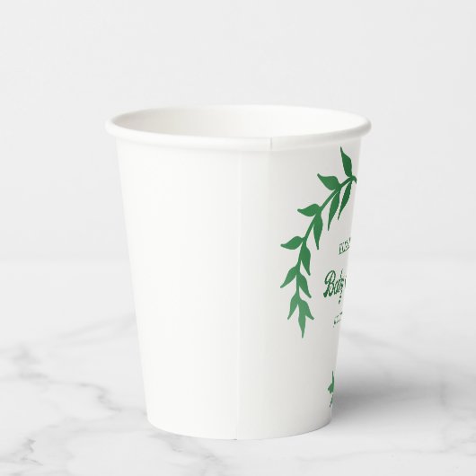 Chic Greenery Baby Shower 紙コップ (右)