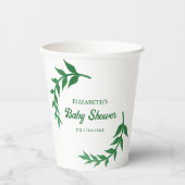 Chic Greenery Baby Shower 紙コップ (正面)