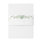 Chic Greenery Monogram Invitation Belly Band 招待状ベリーバンド (裏面例)