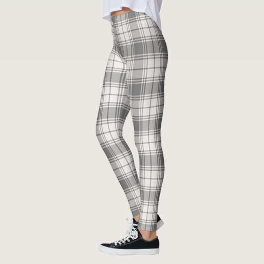 Chic Grey Tartan Leggings レギンス (左)
