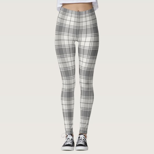 Chic Grey Tartan Leggings レギンス (正面)
