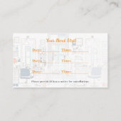 Chic Hair Salon Appointment Card & 名刺 (裏面)