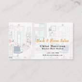 Chic Hair Salon Appointment Card & 名刺 (正面)