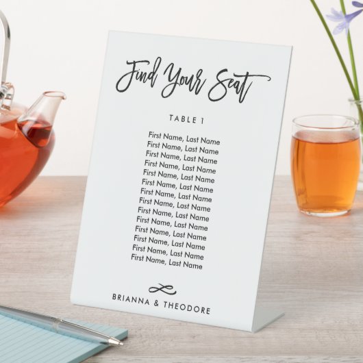 Chic Hand Lettered Individual Stating Chart(Chic H 台座サイン (インサイチュ)