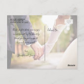 Chic Hand Lettered Script Photo'結婚s Thank You ポストカード (裏面)