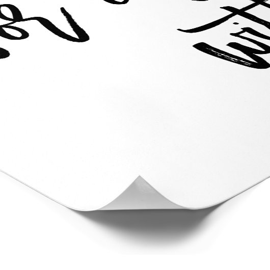 Chic Hand Lettered Thank For 祝 Sign ポスター (角)