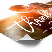 Chic Hand Lettered Thank You Photo フォトプリント (角)