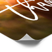 Chic Hand Lettered Thank You Photo ポスター (角)