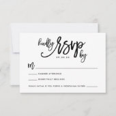 Chic Hand Lettered Weding RSVPカード (正面)