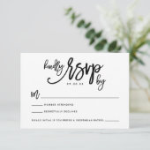 Chic Hand Lettered Weding RSVPカード (スタンド正面)